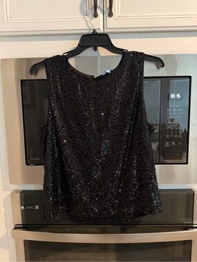 RSVP Black Sequin Sleeveless Camisole